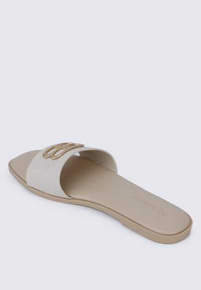 Ines Comfy Sandals In Beige