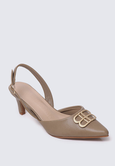 Portia Comfy Heels In Tan