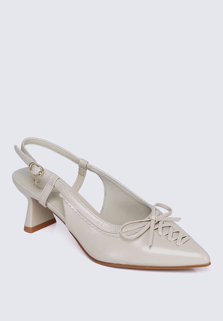 Mirabelle Comfy Heels In Beige