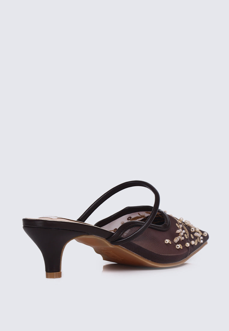 Petaline Comfy Heels In Espresso
