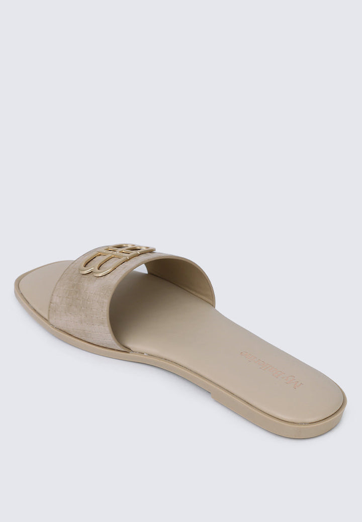 Ines Comfy Sandals In Almond