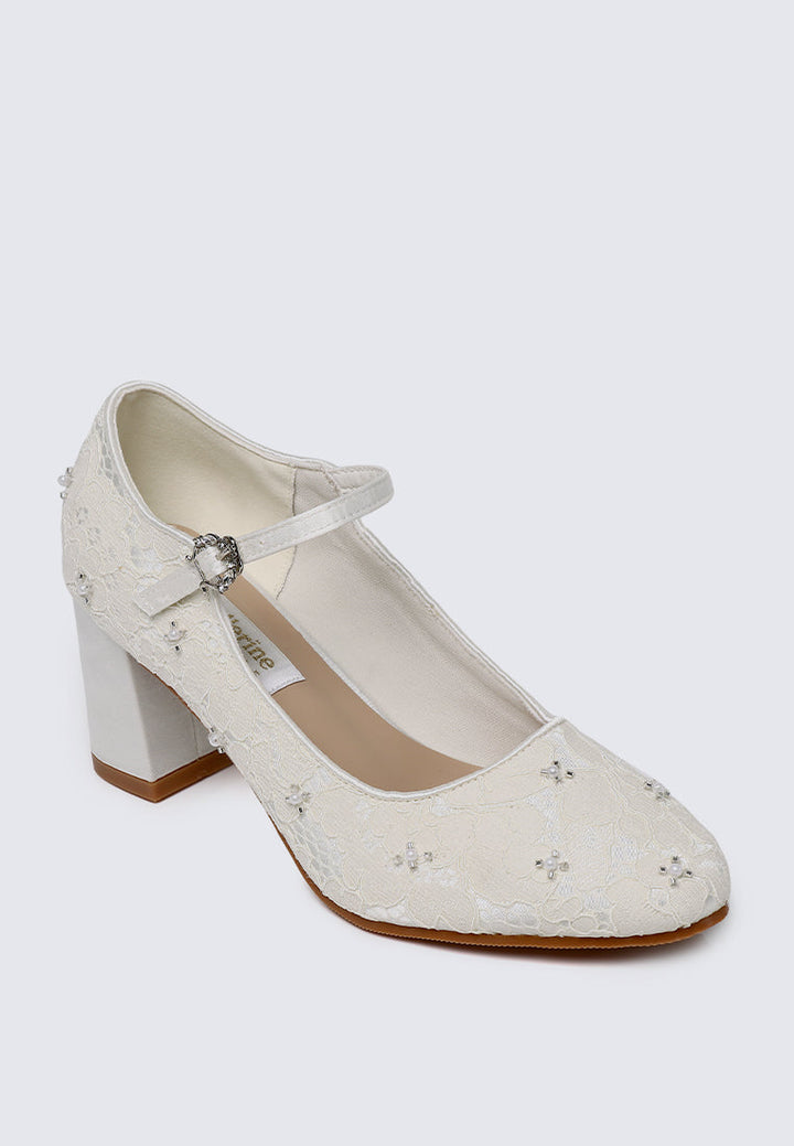 Candrea Comfy Heels In Ivory