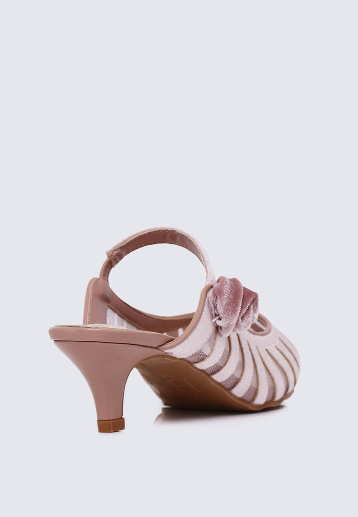 Fioren Comfy Heels In Rose Gold