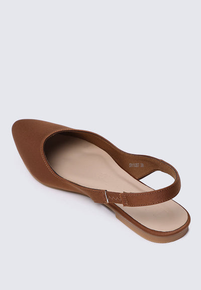 Kate Comfy Ballerina In Brown