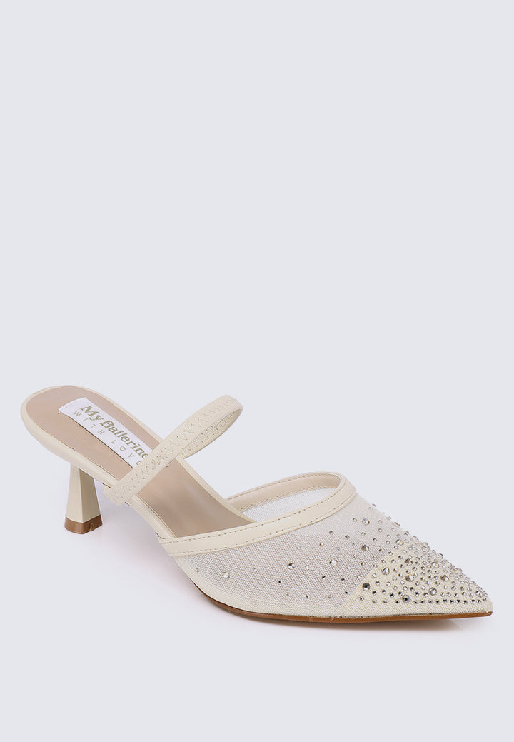 Amelia Comfy Heels In Cream