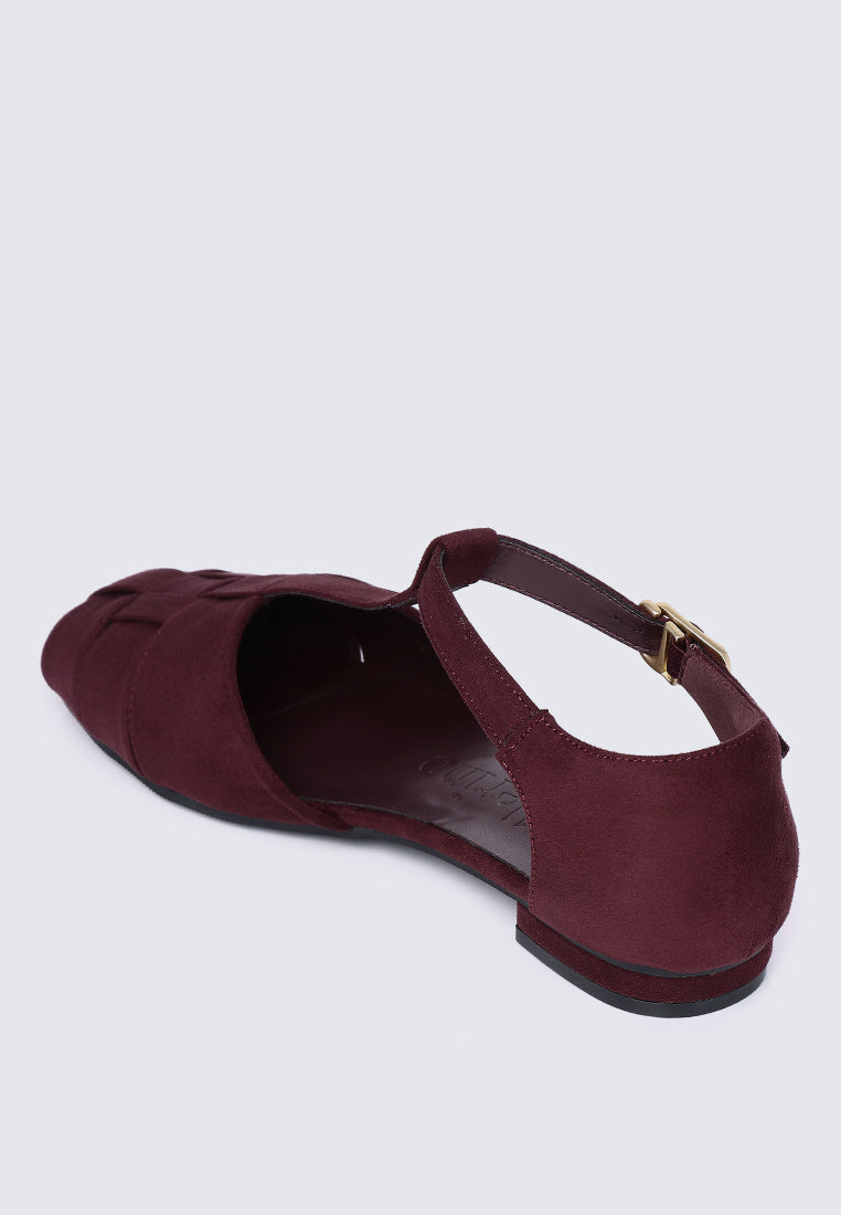 Mozzy Comfy Sandals In Burgundy