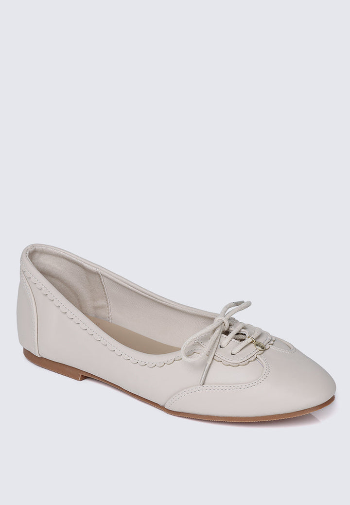 Bellamy Comfy Ballerina In Beige
