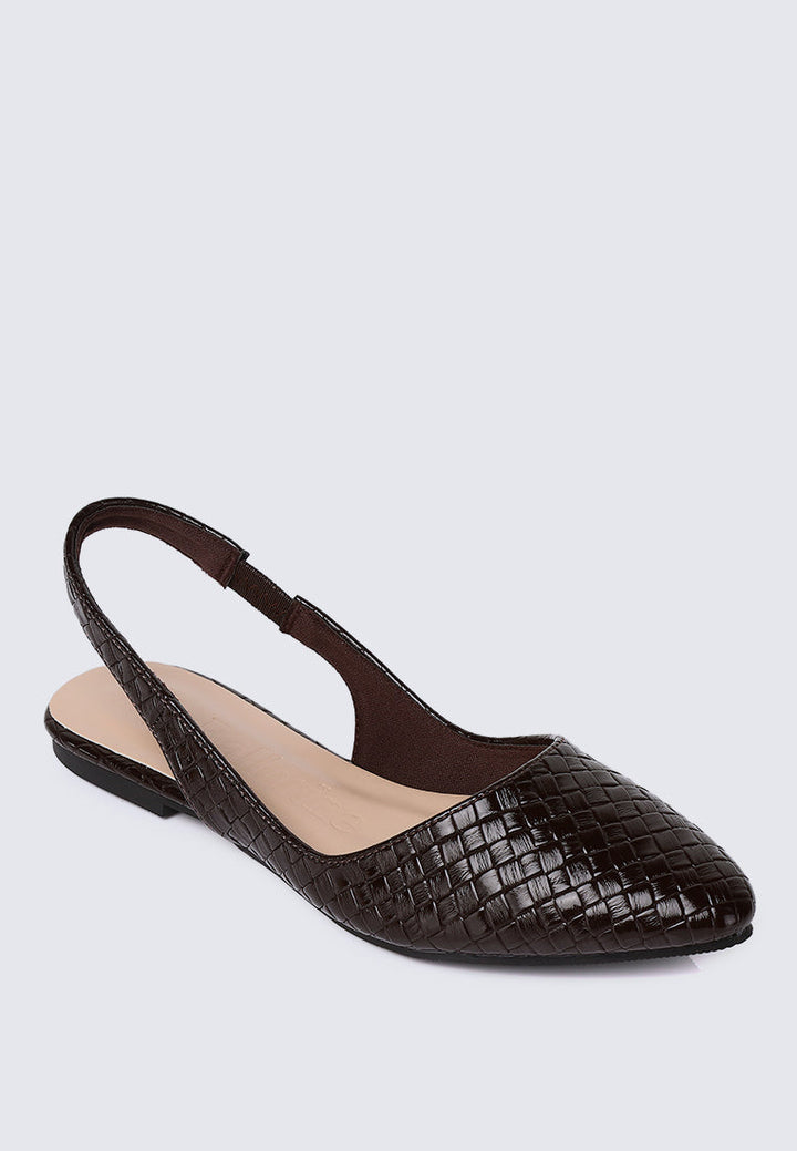 Kate Woven Comfy Ballerina In Espresso