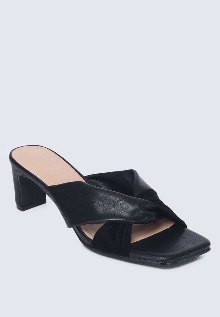 Tiramisu Comfy Heels In Black