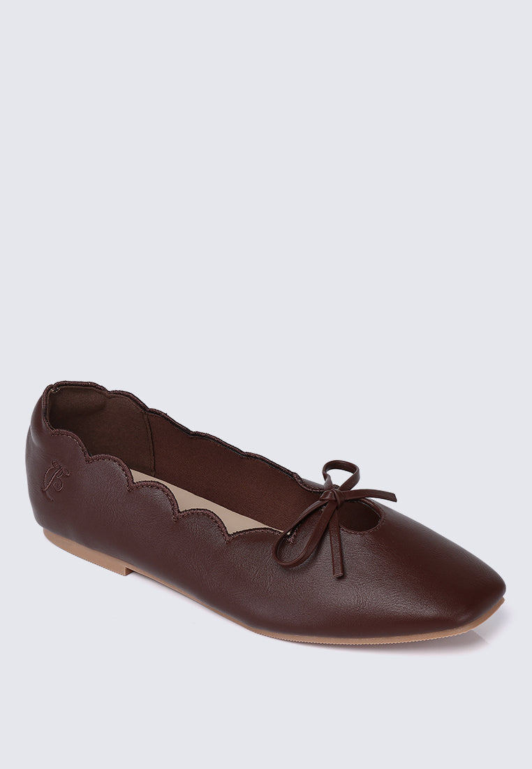 Clarimond Comfy Ballerina In Espresso