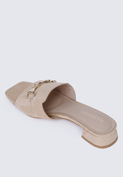 Ebony Comfy Sandals In Almond
