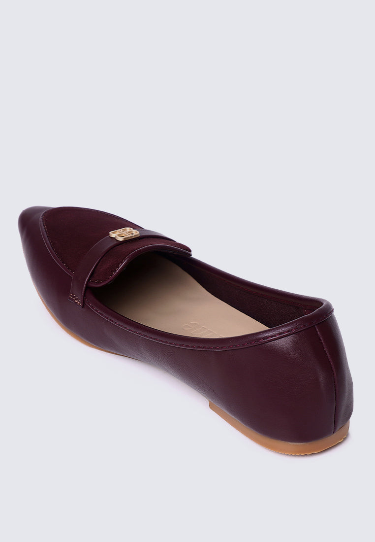 Choco Souffl¨¦ Comfy Loafers In Burgundy