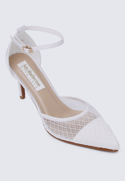 Zuri Comfy Heels In Off White