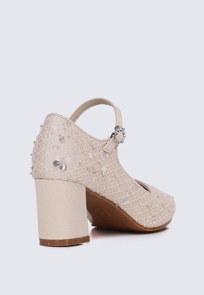 Clarisse Comfy Heels In Nude