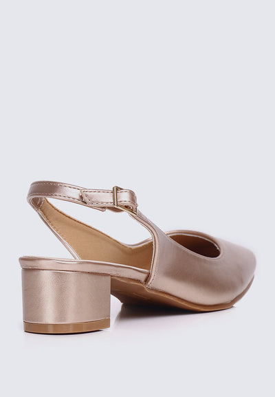 Palmer Comfy Heels In Rose Gold