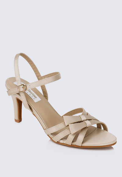 Melissa Comfy Heels In Almond