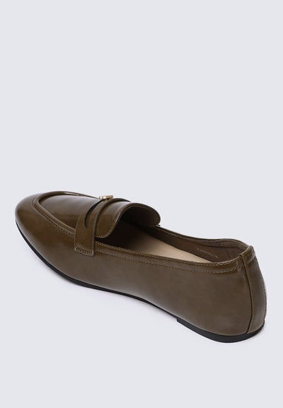 Noa Comfy Loafers In Olive
