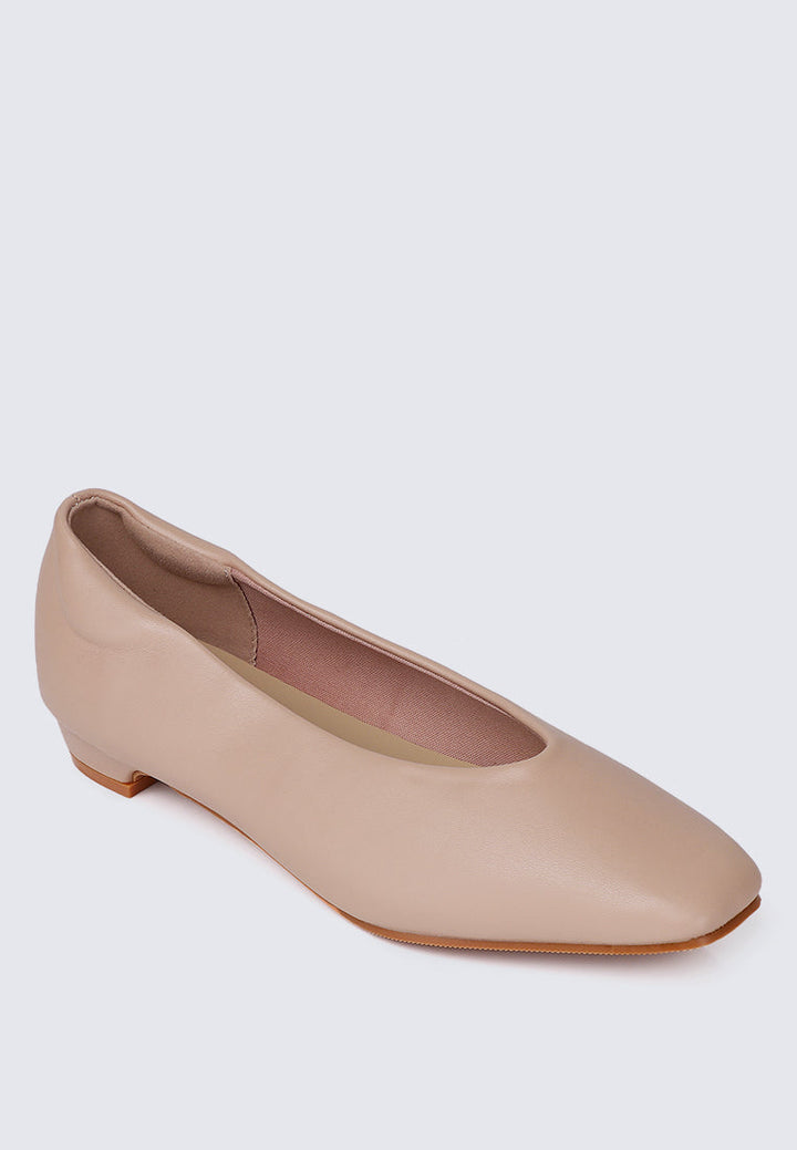 Priscilla Comfy Heels In Nude Pink