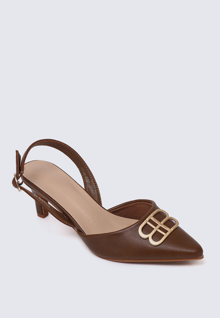 Portia Comfy Heels In Coffee