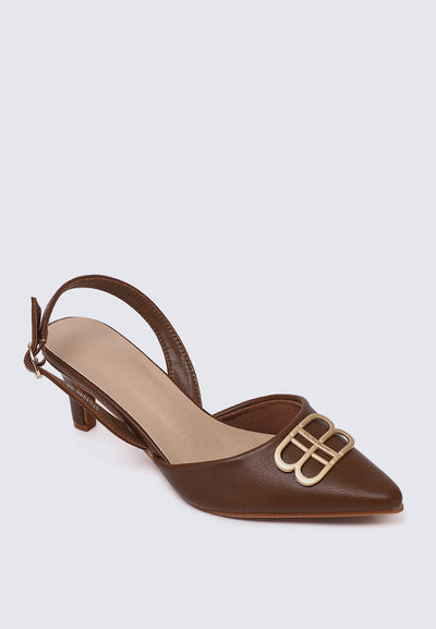 Portia Comfy Heels In Coffee