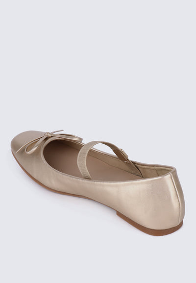 Beyonca Comfy Ballerina In Gold