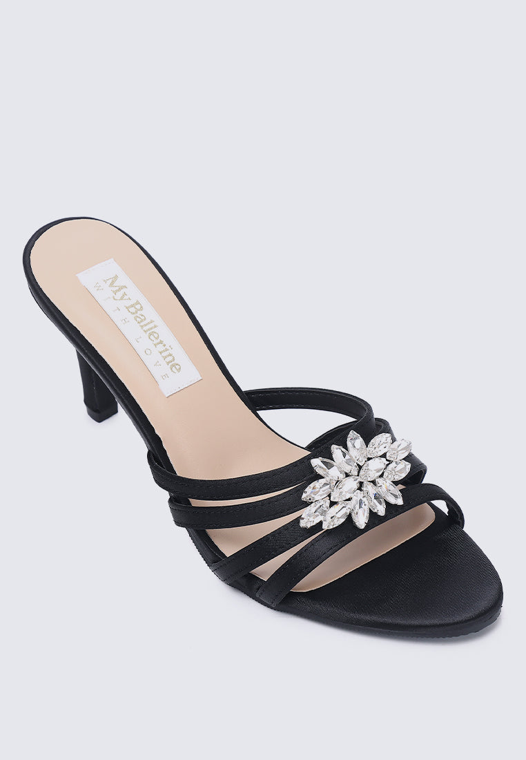 Denese Comfy Heels In Black