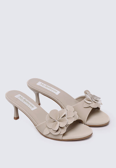 Anneliese Comfy Heels In Nude