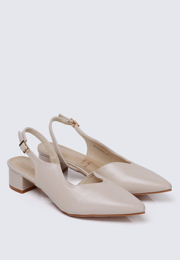 Linnea Ultra WideFit Comfy Heels In Almond