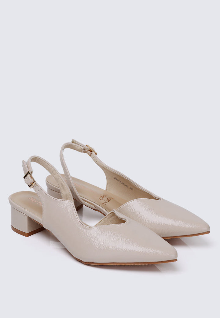 Linnea Ultra WideFit Comfy Heels In Almond