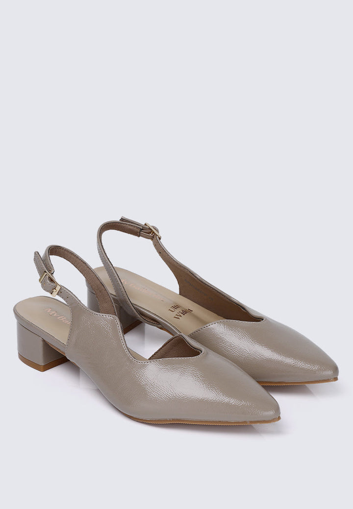 Linnea Ultra WideFit Comfy Heels In Taupe