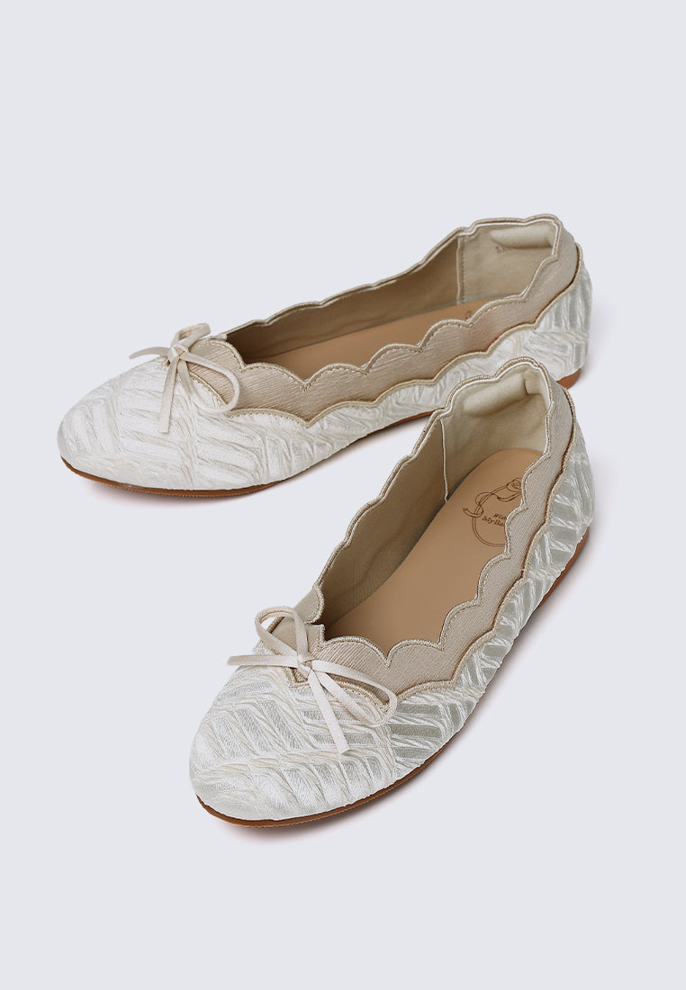Beatrix Comfy Ballerina In Beige