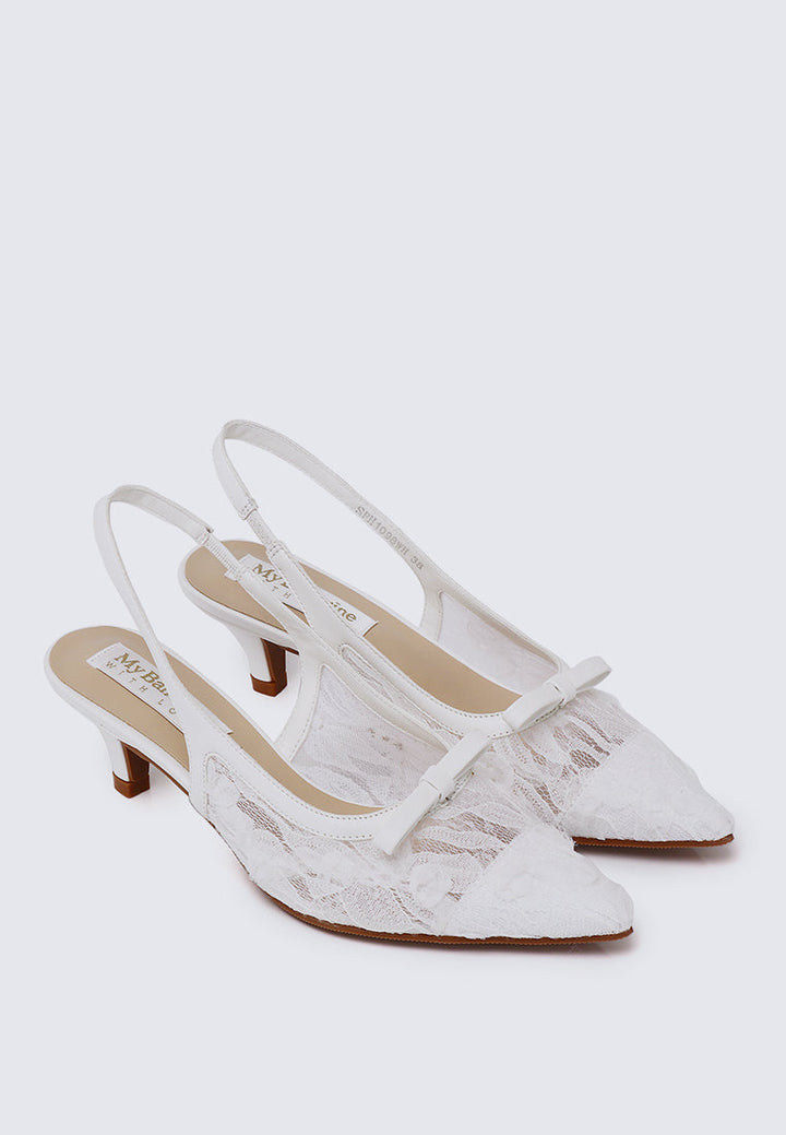 Cyanelle Comfy Heels In White
