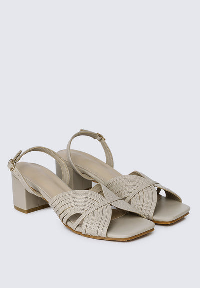 Gia Comfy Heels In Almond