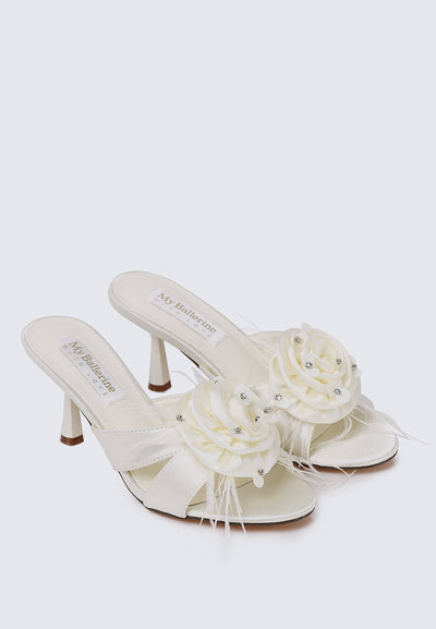 Alira Comfy Heels In Ivory