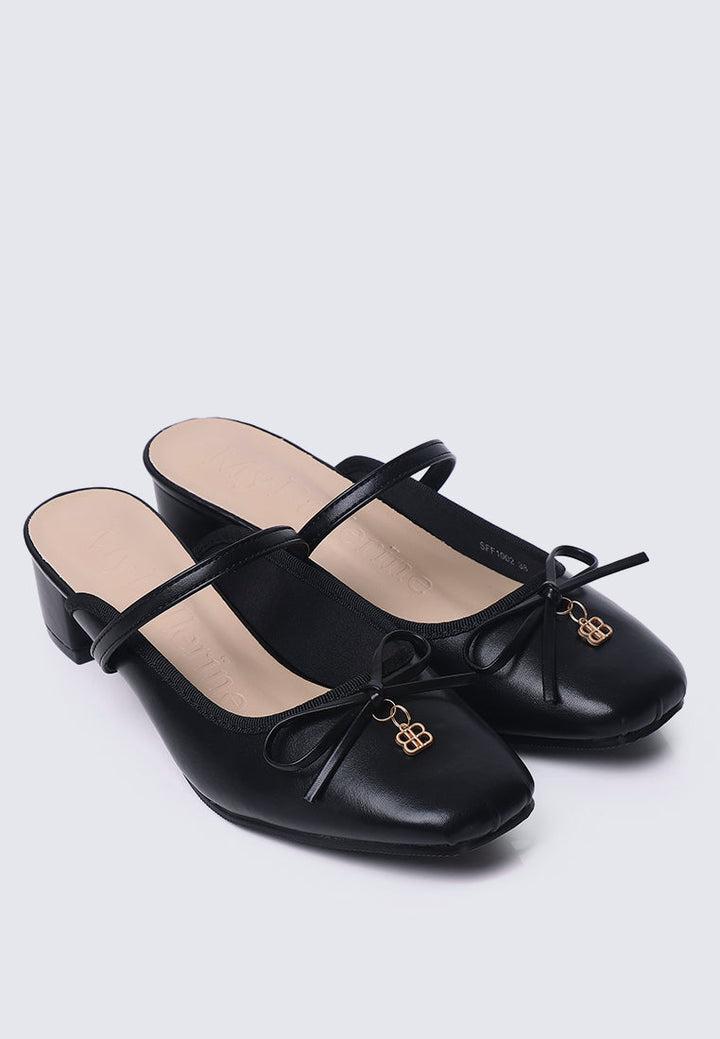 Cocoa Crème Comfy Heels In Black