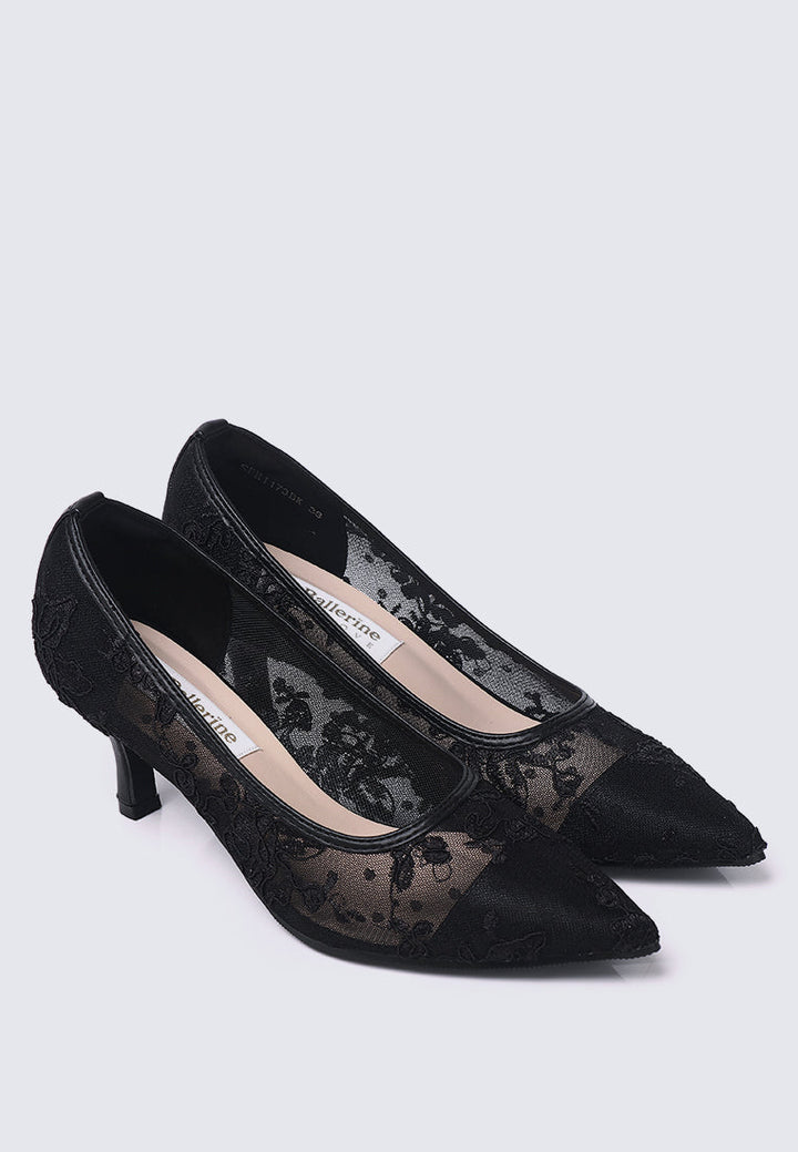 Sylvara Comfy Heels In Black