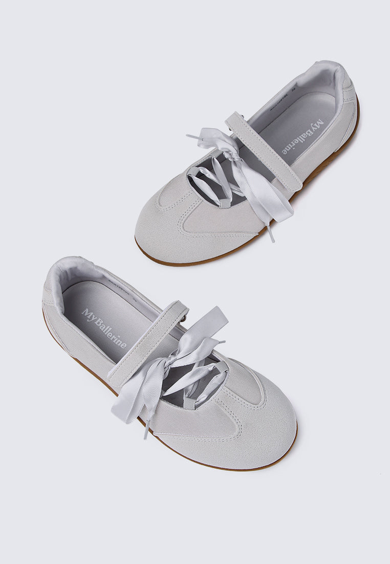 Luluna Comfy Ballet Sneakers In Silver
