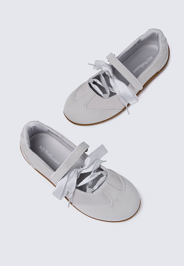 Luluna Comfy Ballet Sneakers In Silver