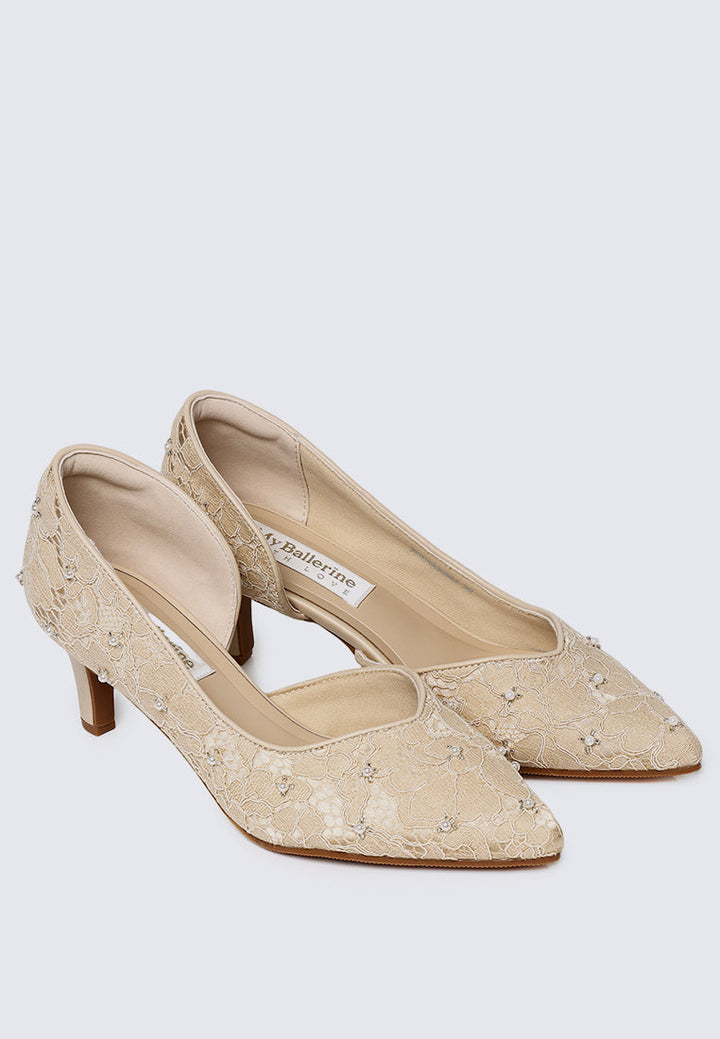 Kassia Comfy Heels In Nude