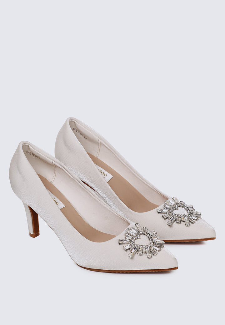 Heartina Comfy Heels In In Ivory
