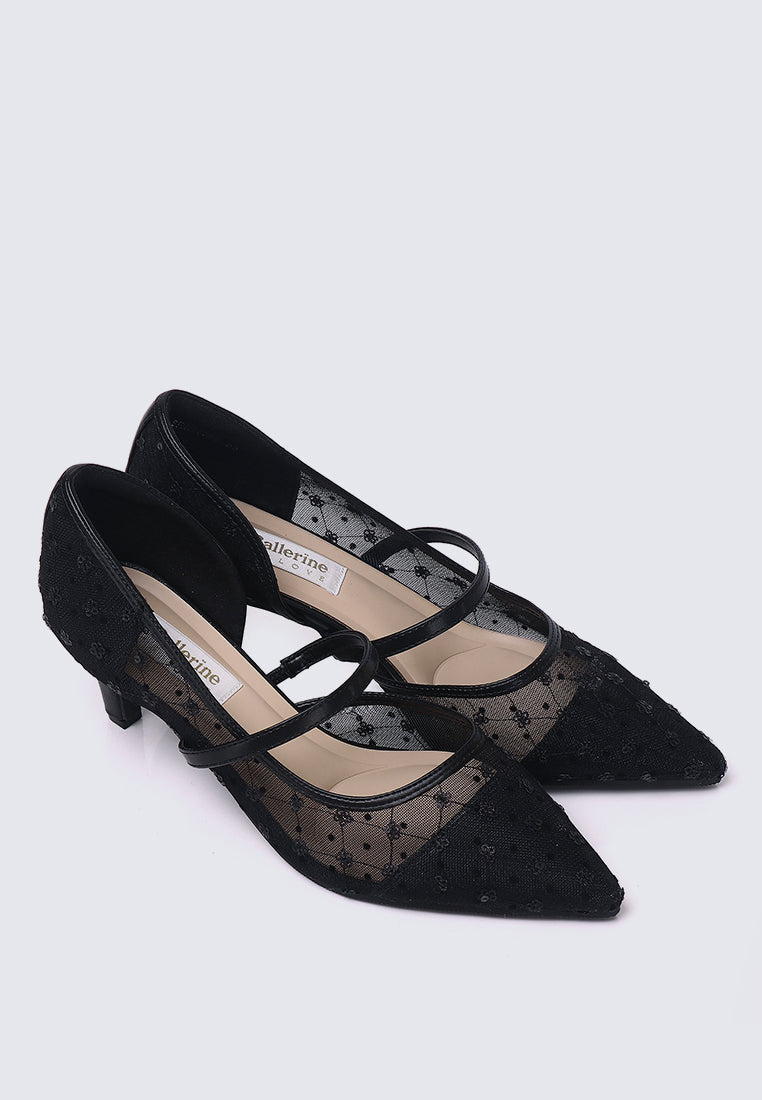 Rosmania Comfy Heels In Black