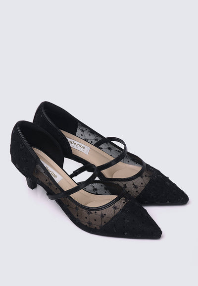 Rosmania Comfy Heels In Black