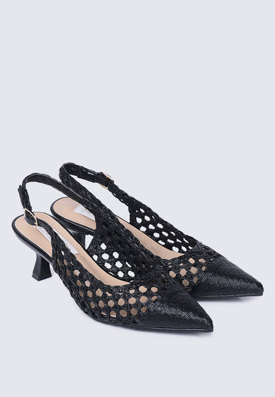 Aviva Comfy Heels In Black