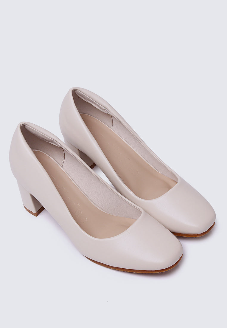 Pauline Comfy Heels In Beige