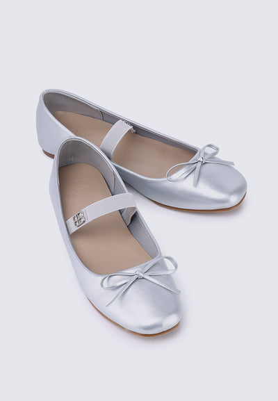 Beyonca Comfy Ballerina In Silver