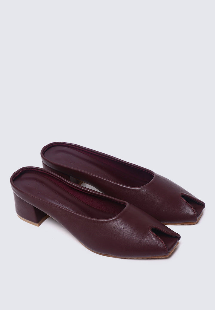 Lani Comfy Heels In Maroon