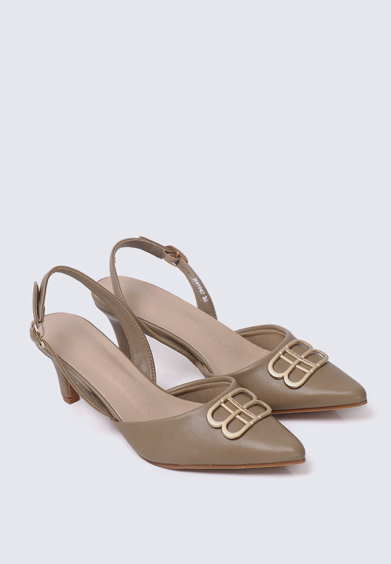 Portia Comfy Heels In Tan
