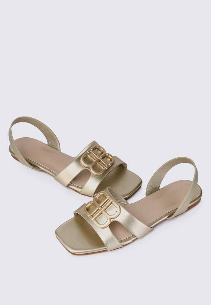 Berenice Comfy Sandals In Gold