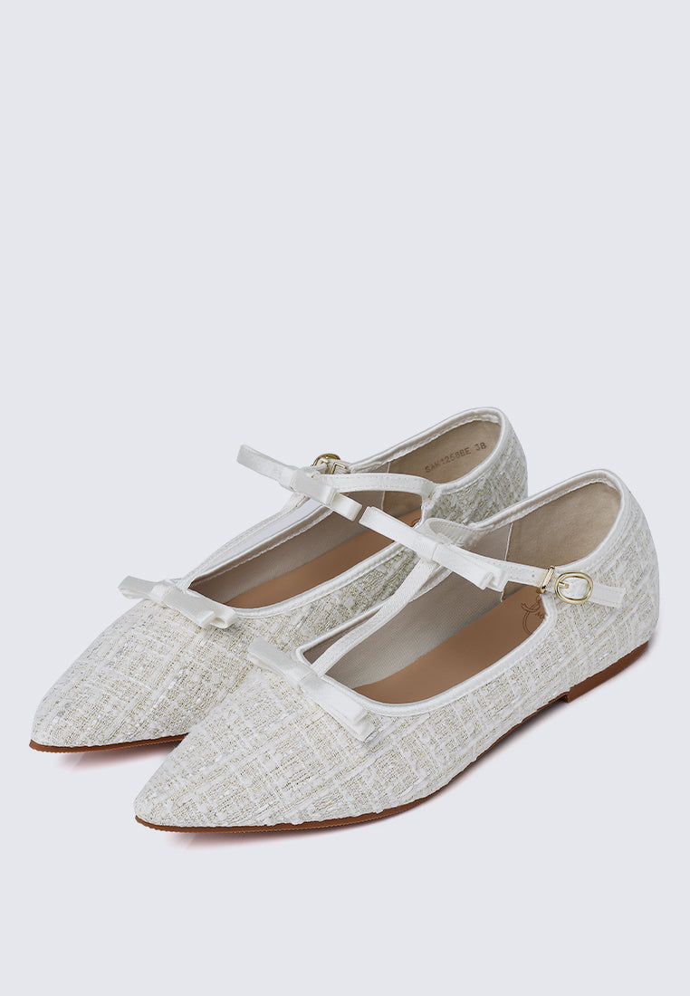 Adelaide Comfy Ballerina In Beige