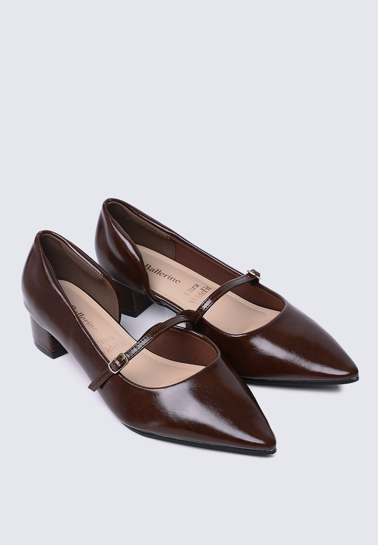 Catherine Ultra WideFit Comfy Heels In Espresso
